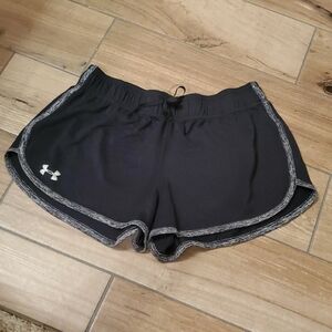 Under Armour Black Athletic Shorts with Dolphin Hem